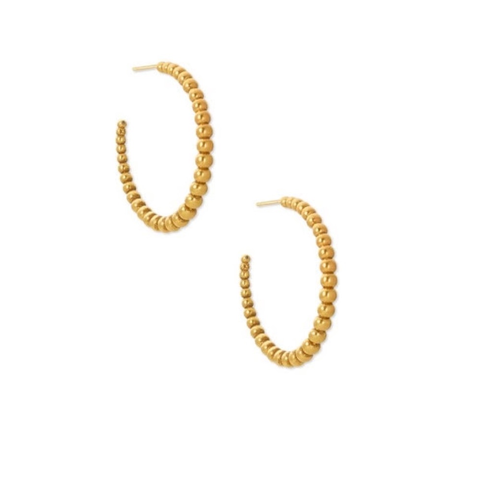 Kendra Scott Josie Hoops in Vintage Gold. New in box!